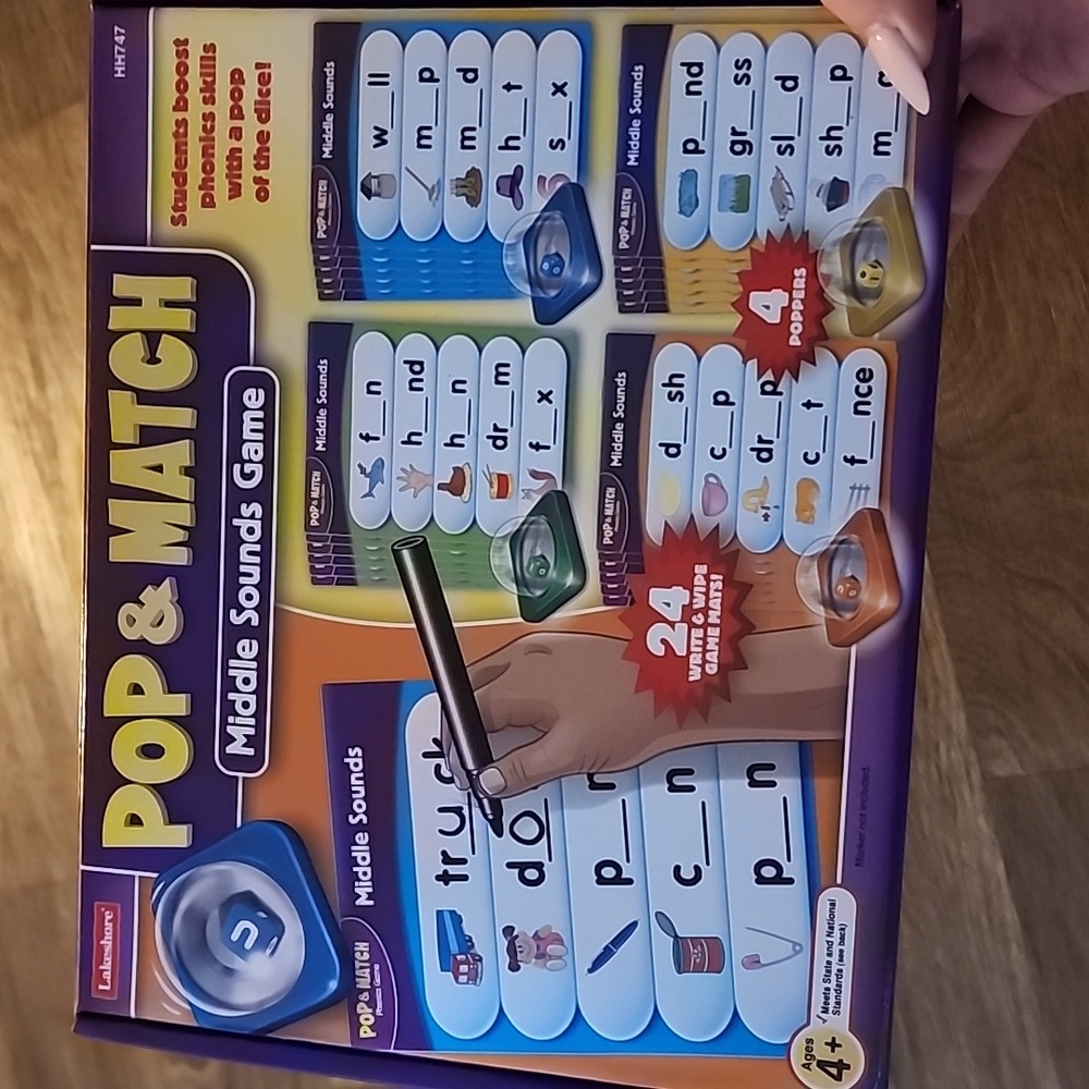 Lakeshore Pop & Match Middle Sounds Game